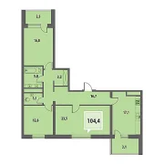 3-х комнатная квартира